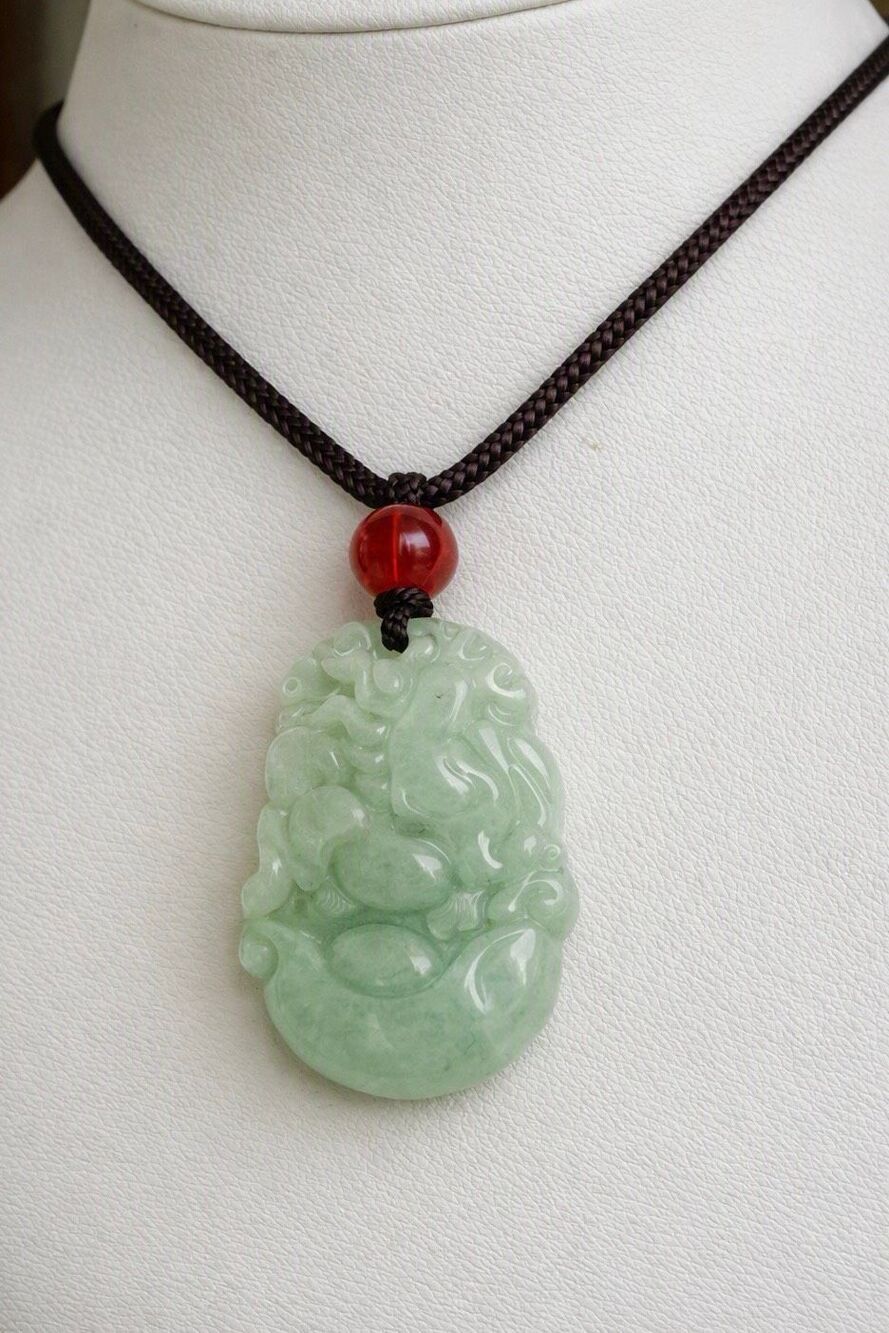Green Jadeite Horse Pendant Necklace – Symbol of Strength, Freedom & Elegance